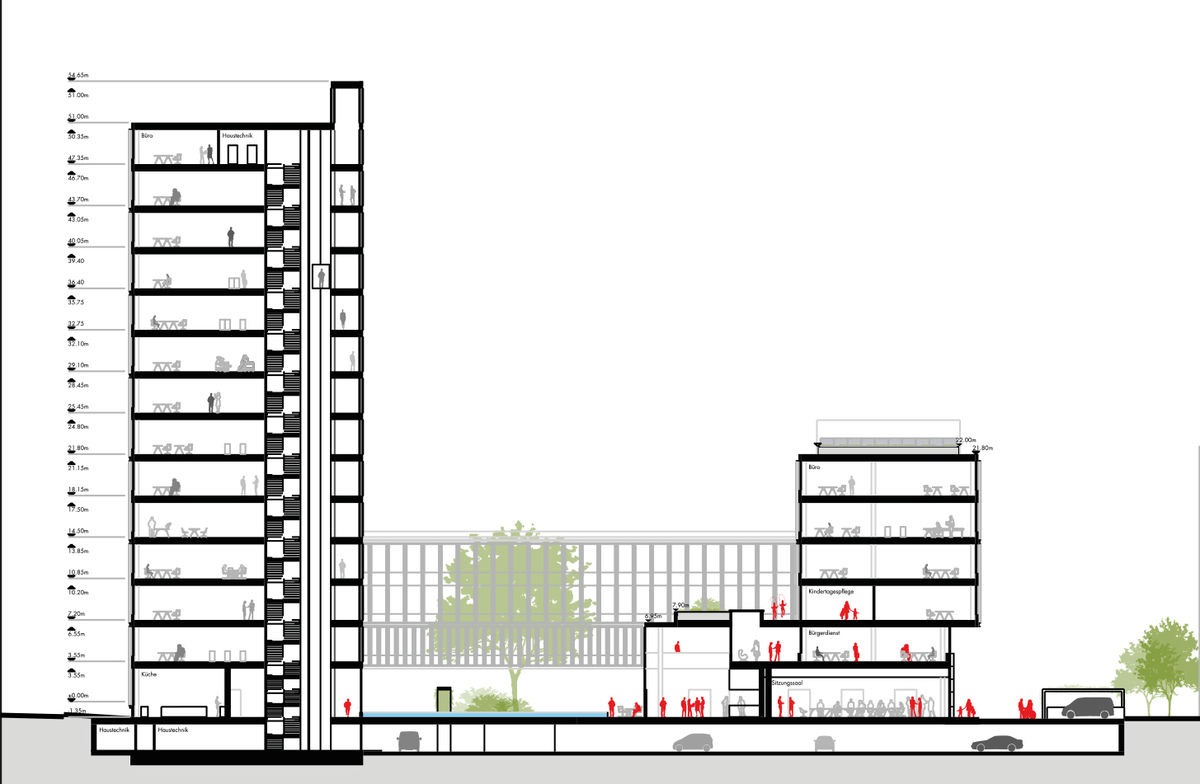 Selbstsicher und repräsentativ Neubau Technisches Rathaus Mannheim