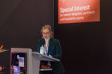 Talk by Christina Biasi-von Berg »Custom tailored interiors with textiles«  (Photo ©️ Mathias Duerr / World-Architects)