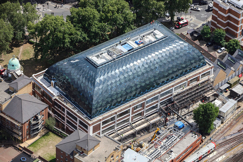 An Old/New Glass Dome in London